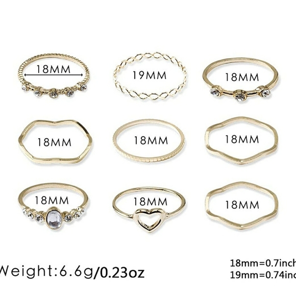 Beautiful Gold Midi Knuckle Rings - Picture 3 of 3